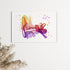 Colorful ear anatomy watercolor print, ideal for clinic decor and anatomy enthusiasts