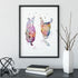 Vibrant Lymph Nodes anatomy watercolor art, ideal for endocrinology or medical decor