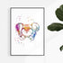 Female Pelvis Anatomy Art Watercolor Print