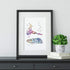 Foot and Ankle Bones Multicolored Anatomy Art Print