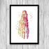 Foot bones Anatomy Art Watercolor Print