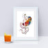 Gastric Bypass Surgery Watercolor Art Print