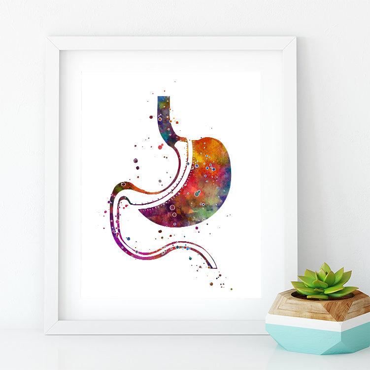 Gastric Sleeve Surgery Watercolor Art Print