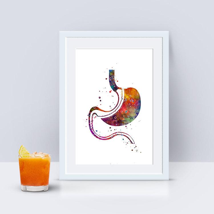 Gastric Sleeve Surgery Watercolor Art Print