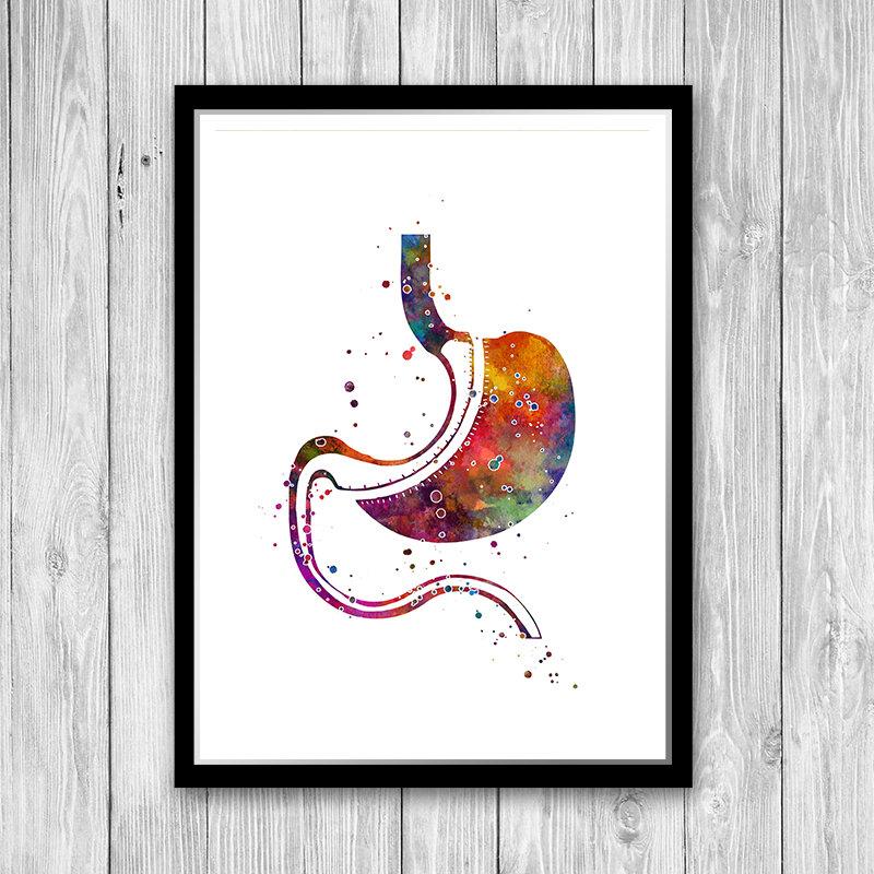Gastric Sleeve Surgery Watercolor Art Print