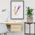 Hand Skeletal System Anatomy Art Watercolor Print