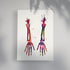 Anatomy Art Watercolor Print Human Hands Bones