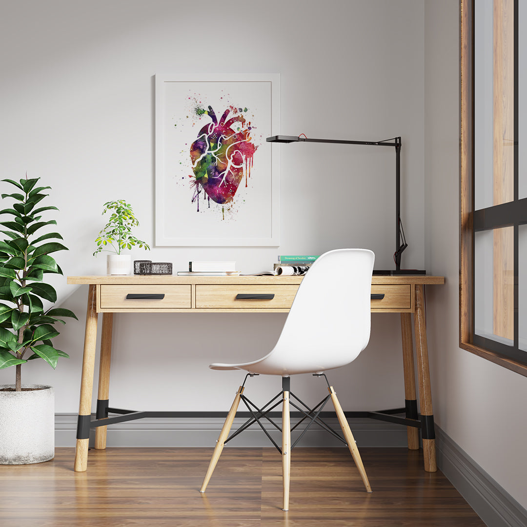 Watercolor Art Print Human Heart