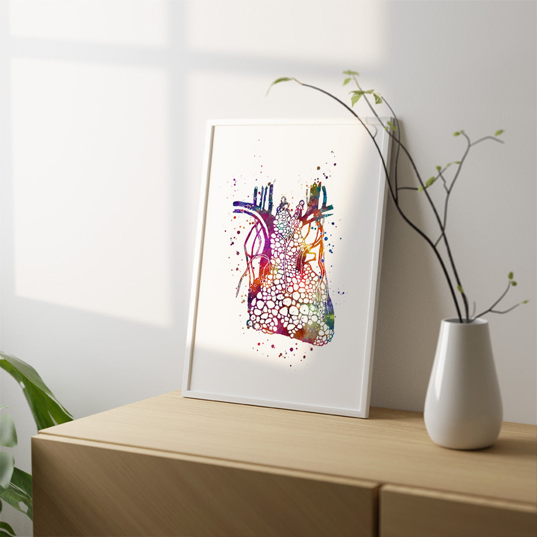 Heart Thymoma watercolor print - clinic wall art decor