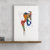 Hip Joint Pelvis and Femur Anatomy Watercolor Art Print