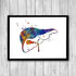 Human Liver and Gall Watercolor Anatomical Art Print
