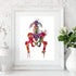Pelvis Girdle Аbstract Anatomy Watercolor Art Print