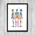 Human Skeletons Watercolor Art Print