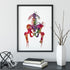 Pelvis Girdle Аbstract Anatomy Watercolor Art Print