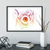 Anatomical eye poster in colorful watercolor, a unique decor piece for medical professionals