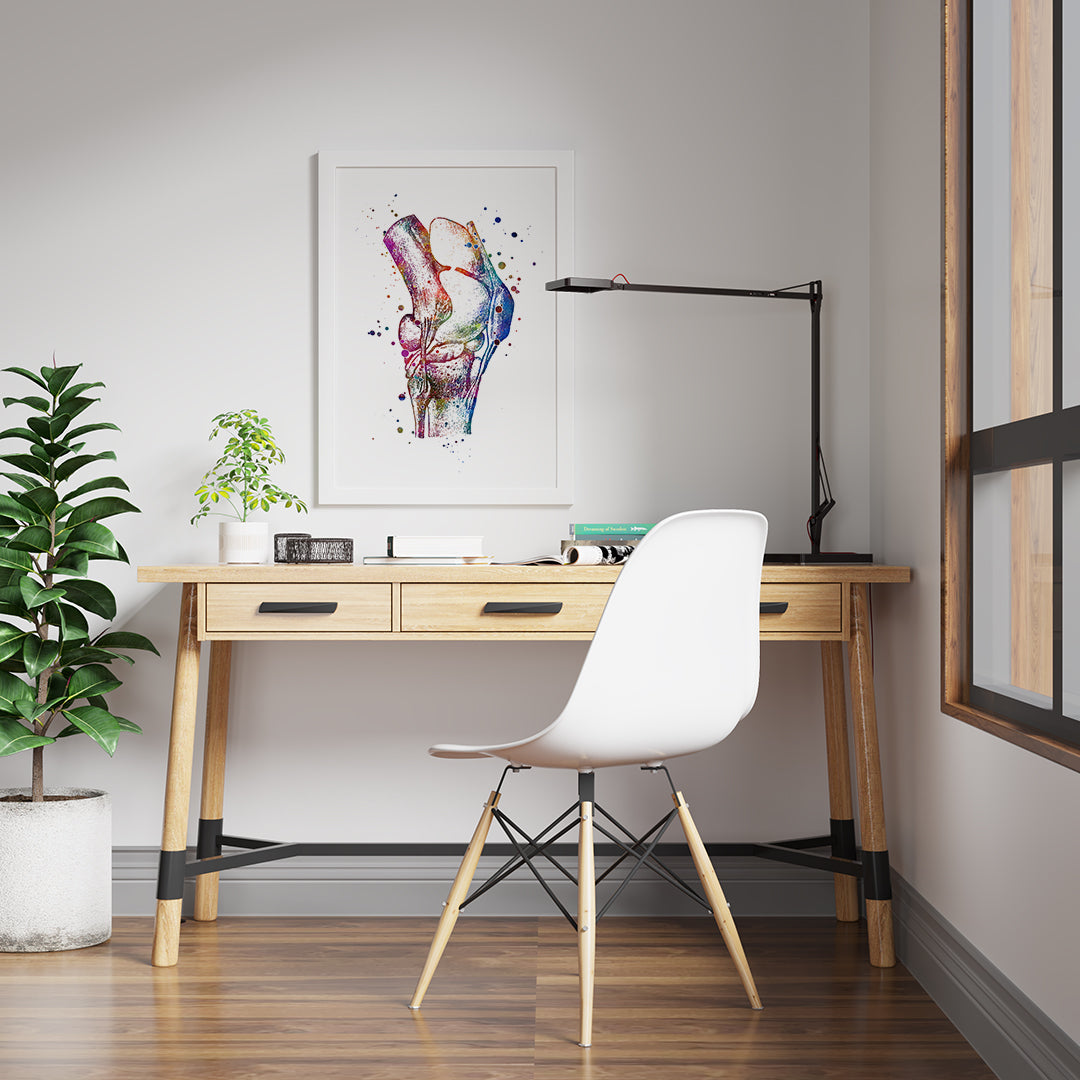 Knee Anatomy Art Orthopedic Surgeon Office Decor