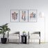 Chiropractic wall art set featuring human anatomy in vibrant watercolor design.