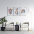 Anatomical Set of 3 Watercolor Prints Chiropractic Wall Art