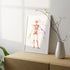 Human Skeleton Anatomy Watercolor Art Print