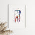 Tooth Watercolor Print – Modern Dental Office Wall Art