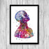 Head and Neck - Anatomy Art Watercolor Print