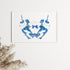 Rorschach Inkblot Test Watercolor Art, Blue Psychology Wall Print