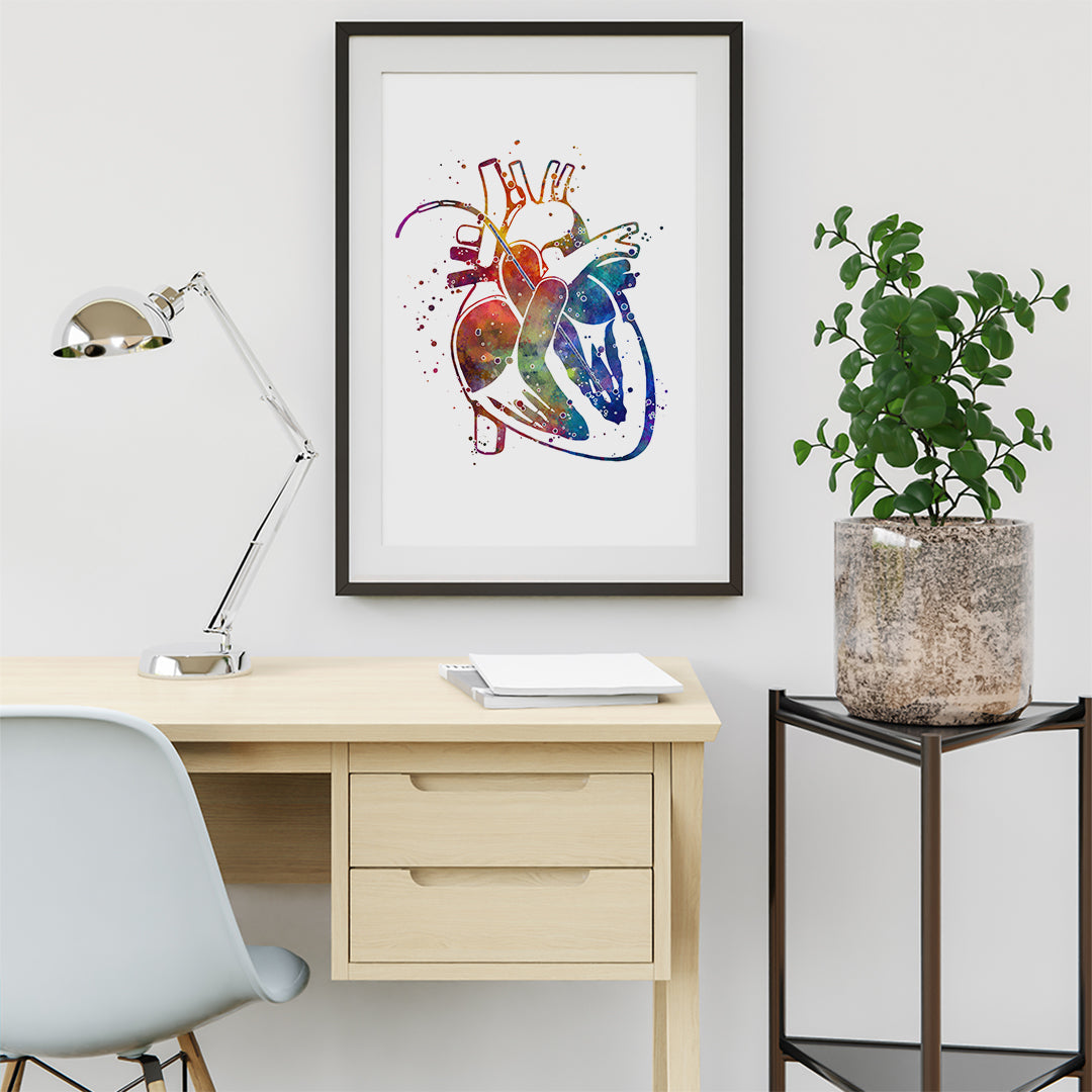 Impella heart pump anatomy poster for medical spaces.