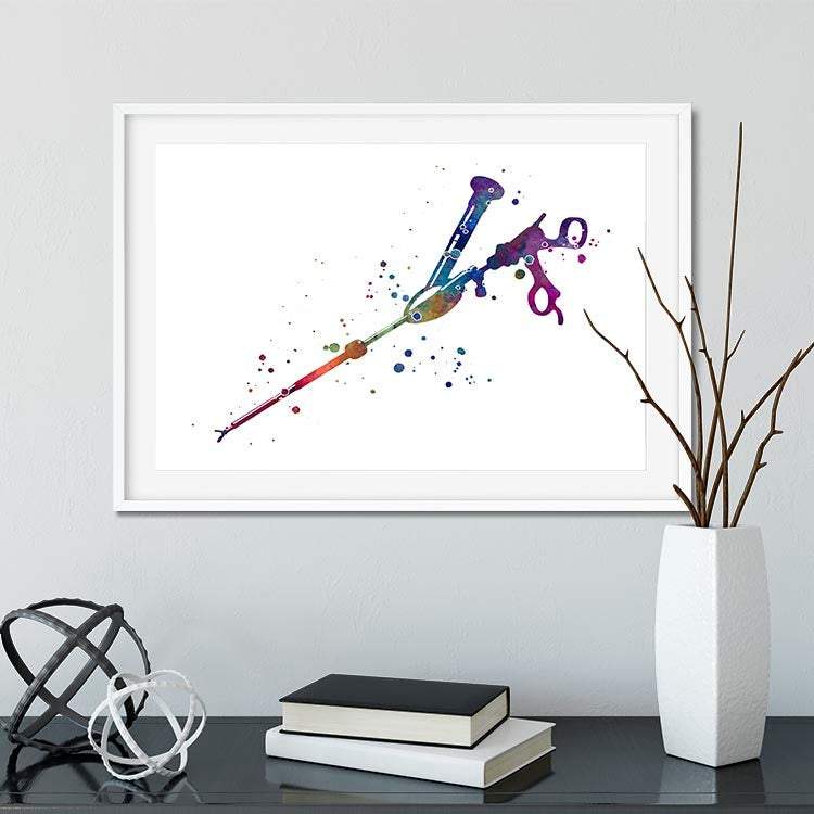 Laparoscope Watercolor Print