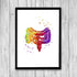 Lower Gastrointestinal GI Tract Watercolor Art Print