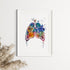 Bright and colorful human lung watercolor art print, perfect for medical professionals' offices or clinic wall decor