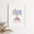 Vibrant 'Lungs Tree of Life' watercolor print, blending anatomy and nature, a stunning decor piece for medical or personal spaces