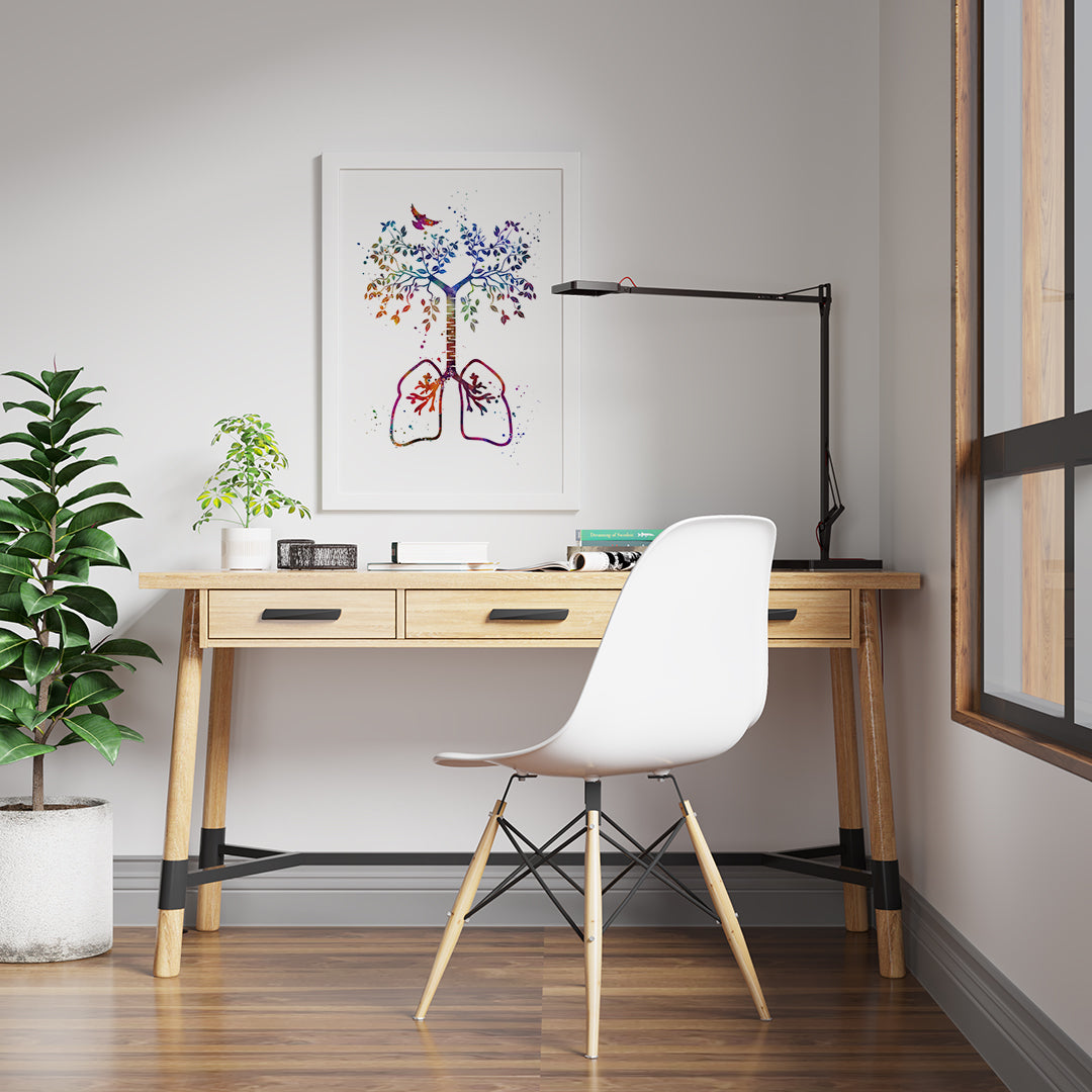 Lungs Tree of Life - Colorful Watercolor Art Print