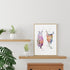 Endocrinology art featuring lymph nodes in a colorful watercolor design, printed on premium art paper