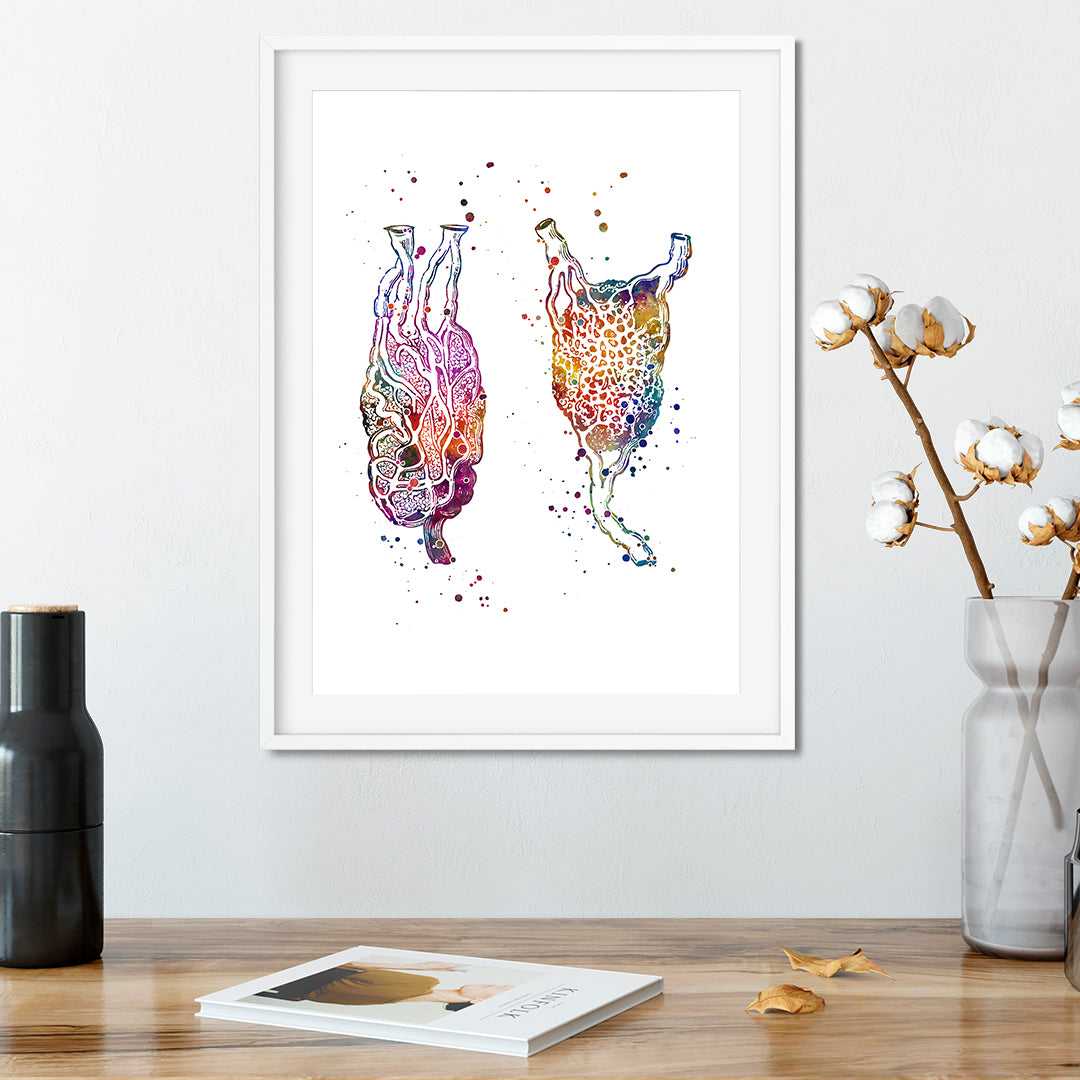 Lymph Nodes anatomy poster in vibrant watercolor, perfect for healthcare professionals and students