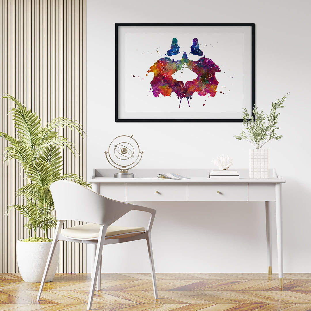 Psychology Art Watercolor Colorful Print
