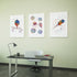 Microbiology Art - Set of 3 Watercolor Prints