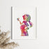 Vivid watercolor pregnant woman silhouette art print, ideal for enhancing the soothing atmosphere in midwife offices and OBGYN clinics