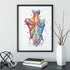Back Muscles Anatomical Watercolor Art Print
