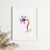 Detailed neuron art print in vibrant watercolor, ideal for anatomy and neuroscience decor.