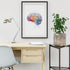 Human Brain Watercolor Print - Neurology Wall Art for Office