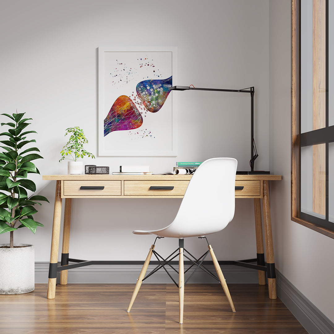 Synapses Watercolor Print Neuroscience Art