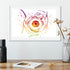 Eye anatomy art poster with intricate watercolor details, perfect for optometrists and anatomy lovers