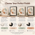 Four finish options for one line skull art: unframed print, framed print, stretched canvas and framed canvas.