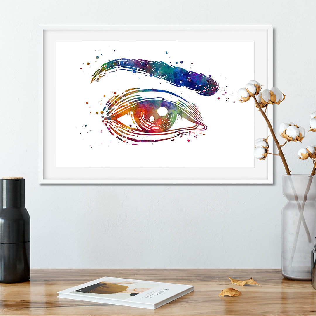 Human Eye Watercolor Art Print Optician Office Decor