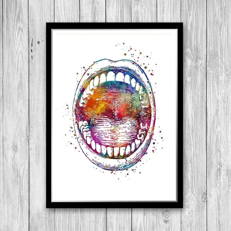 Open Mouth Oral Cavity Wall Art – ENT & Speech Therapy Decor