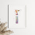 Watercolor otoscope print for ENT clinic wall decor.