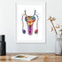 Male Reproductive System Anatomical Watercolor Art Print