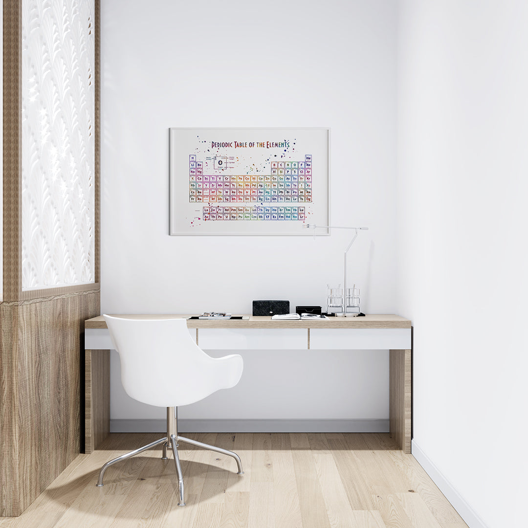 Chemistry Art - Periodic Table Watercolor Print