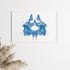 Blue Watercolor Rorschach Ink Blot Artwork