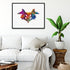 Colorful ink blot print, perfect for psychology-themed decor or counseling spaces